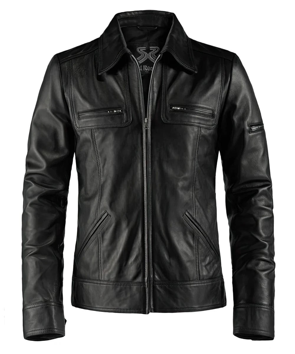 Men's Black Vintage Leather Jacket - Lynch | Soul Revolver