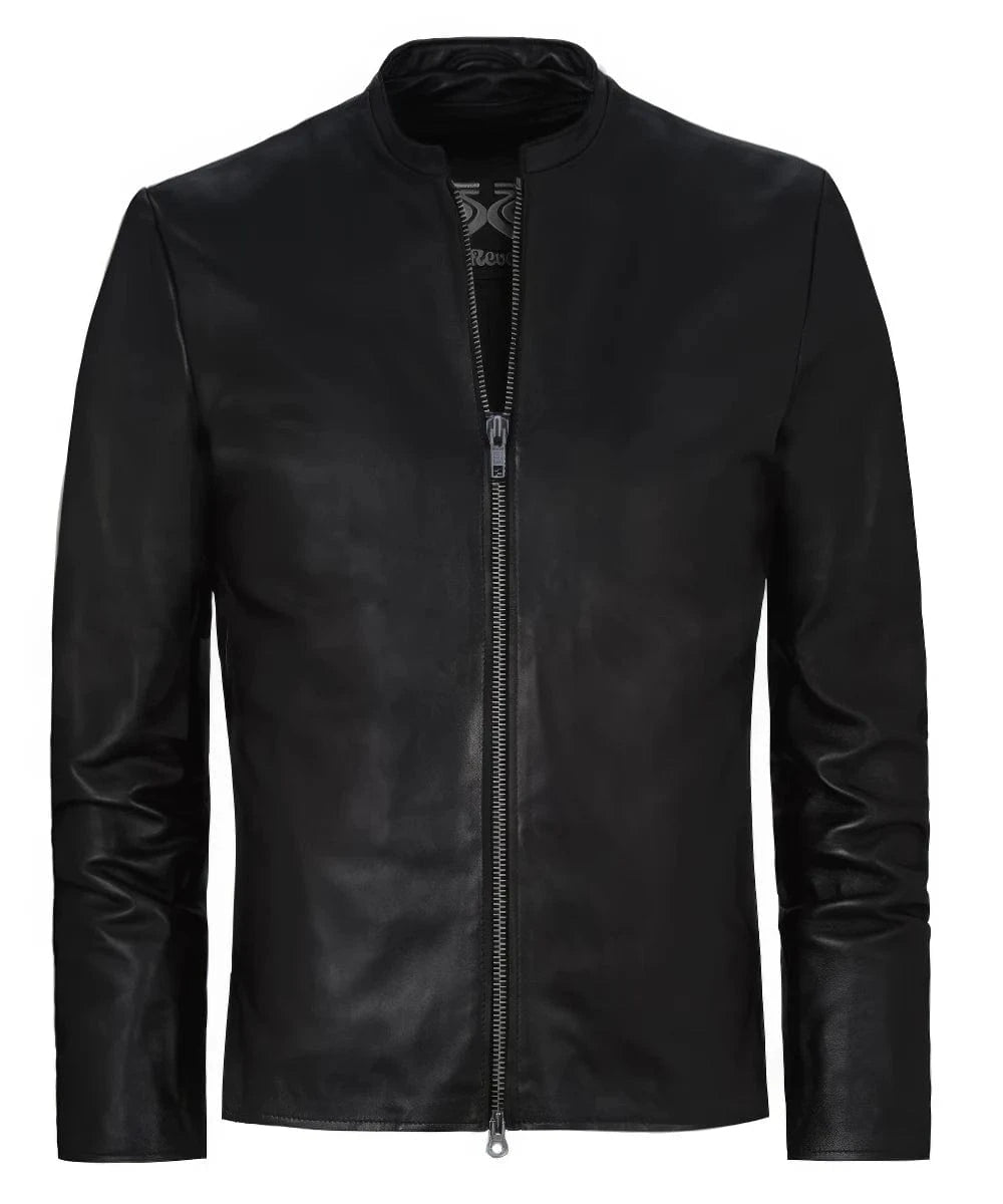 Men's Black Leather Jacket - Flint | Soul Revolver