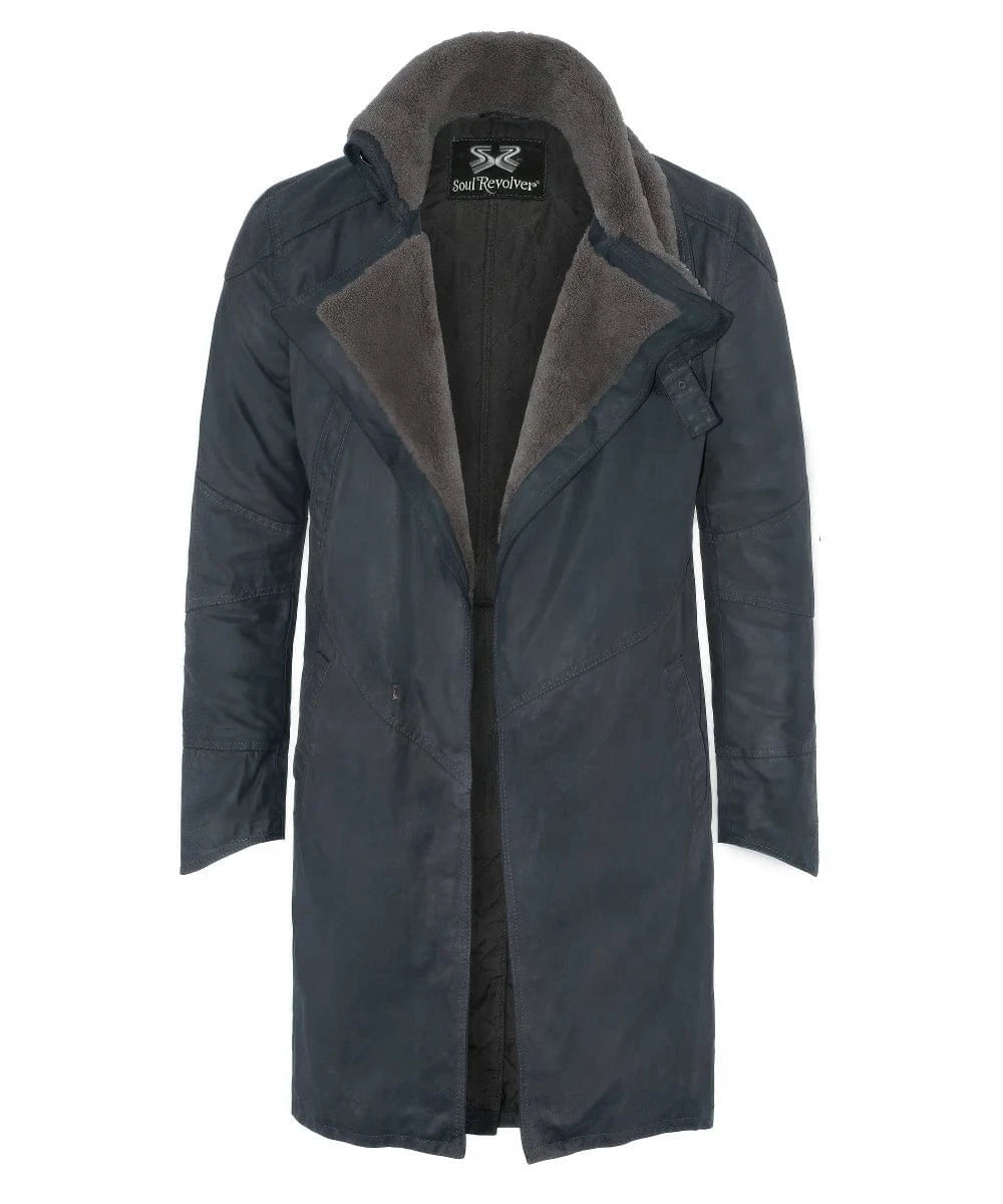 Men's Blade Runner 2049 Premium Cotton Coat shown on invisible mannequin.