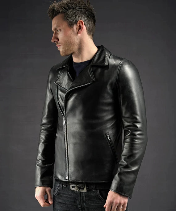 Voelkel Chicago Riley Leather Biker Jacket Chicago Med S07 Riley Voelkel Leather Jacket