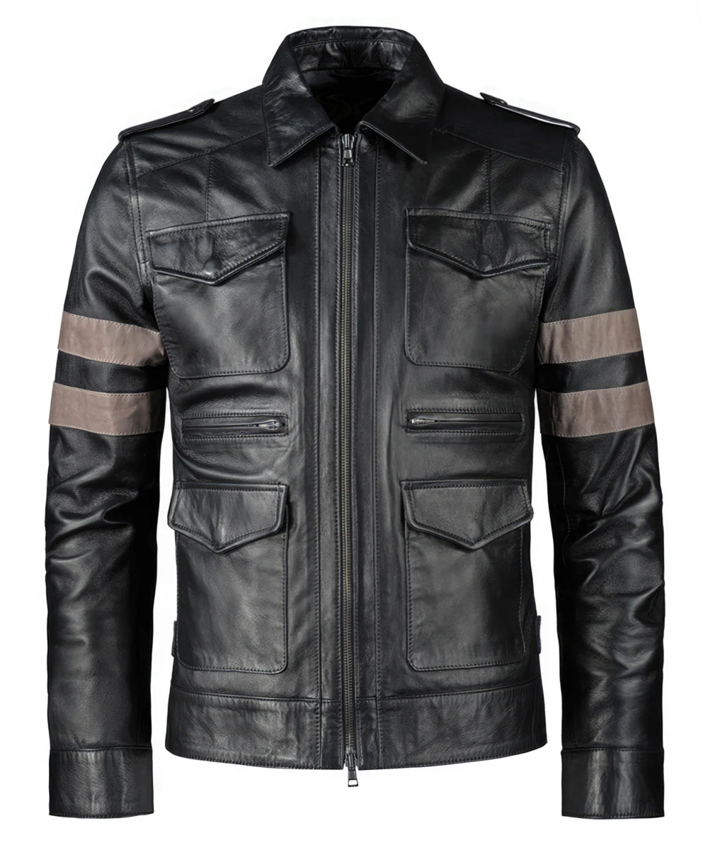 Resident Evil 6 jacket worn by Leon. Italian leather.