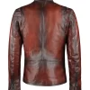 Iron Man antique red leather jacket, made in Italy.